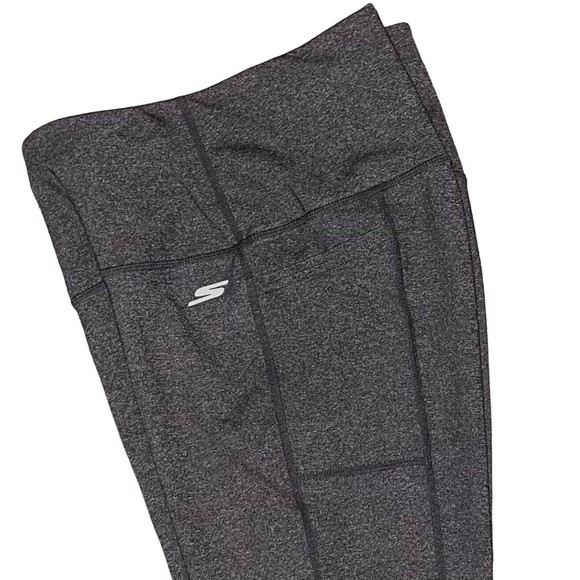 Skechers Active Leggings Yoga Side Pockets Skinny Leg Gray Stretch Size M - Picture 9 of 9